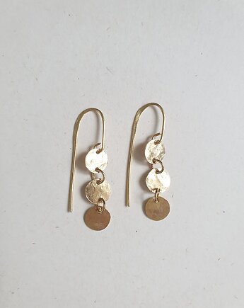 Kolczyki ANTYK kółka, mosiądz, rustykalne, modesign