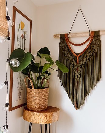 Makrama na ścianę  w stylu boho, osiemsznurkow