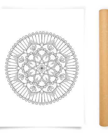 Plakat do Kolorowania Mandala 50x70cm, Anna Grunduls Design