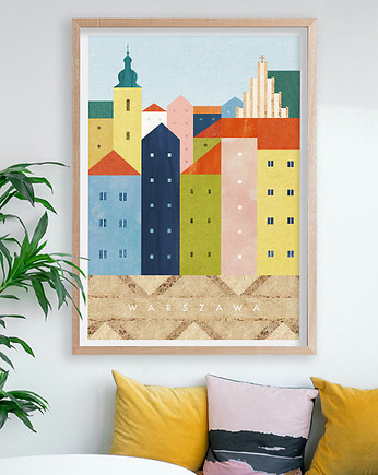 Plakat Warszawa - Stare Miasto, minimalmill