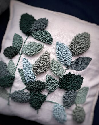 Poduszki dekoracyjne zielone liscie, PUCHAKI