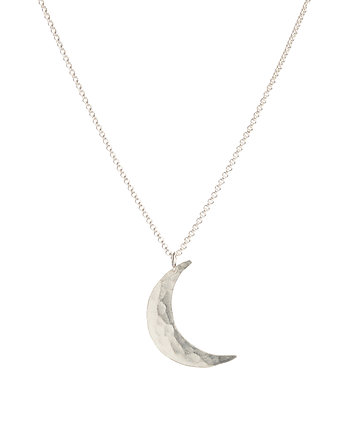 Lunar phase: srebrny naszyjnik z księżycem, OM jewellery