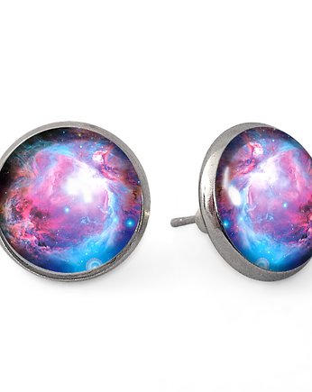 Kolczyki sztyfty FIOLETOWA NEBULA - 0178, EGGinEGG