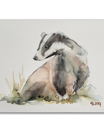 Obraz ręcznie malowany "Borsuk", Galeria Alma