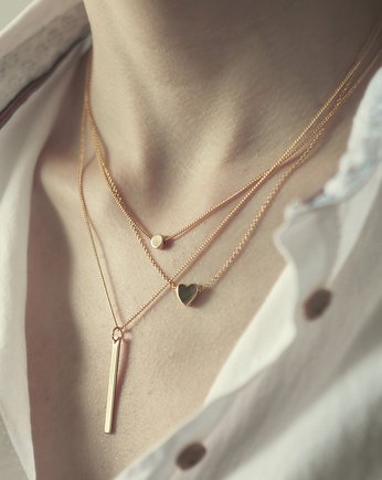 16k Gold Plated Heart Necklace, Le Boho Bleu