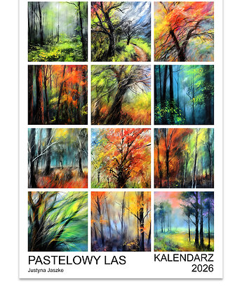 Kalendarz 2026 Pastelowy Las 15x21 cm, JBJart Justyna Jaszke