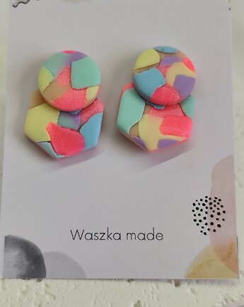 Kolczyki mieszane fluo wesołe, Waszkamade