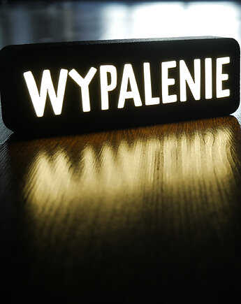 Lampka z napisem WYPALENIE, Herrgott
