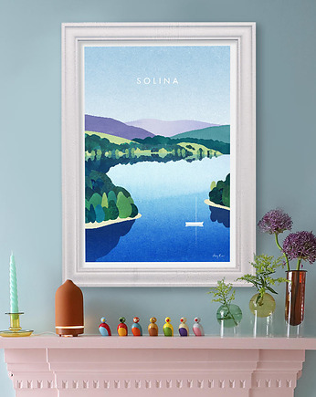 Jezioro Solińskie - plakat fine art, minimalmill