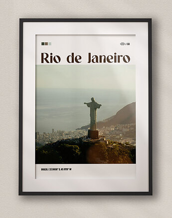 Minimalistyczny plakat Rio de Janeiro Brazylia, DAPIDOKA