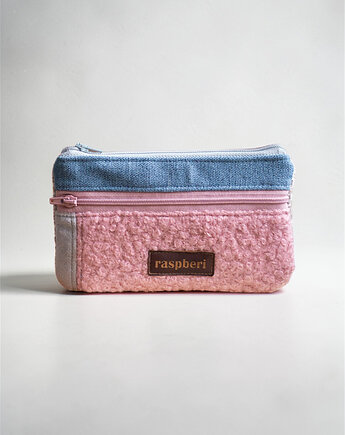 Niebiesko-różowy portfelik, raspberi