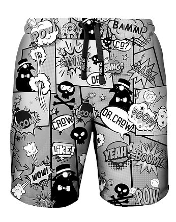 Shorty Kąpielowe Męskie DR.CROW Komiks Black, DrCrow