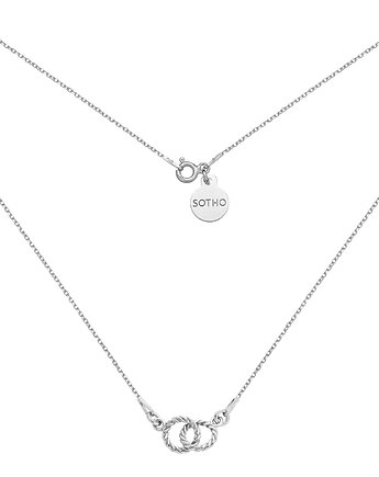 Srebrny naszyjnik z dwoma kółeczkami, SOTHO