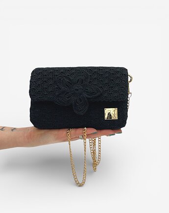 Torebka wieczorowa mini - czarna, Frozen Keys