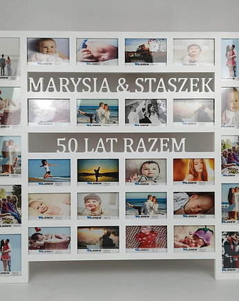 Multirama ramka na zdjęcia Imiona ile lat razem 30 zdjęć rocznica, Wajdrew