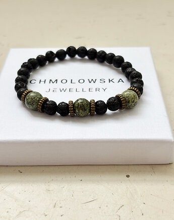 Bransoletka  męska Serpentynit, Chmolowska Jewellery