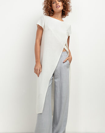 Narzutka z lnem T405, white sand, TESSITA