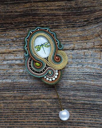 Broszka sutasz z ważką, Mró Soutache