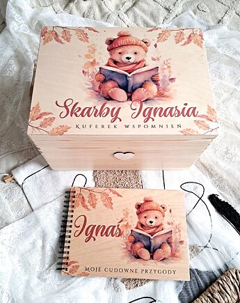 ZESTAW MIŚ Z KSIĄŻKĄ personalizowany, prezent na Chrzest, roczek, narodziny, LOO LOO DREAM