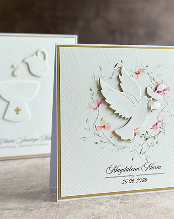 Kartka na chrzest z pudełkiem i kopertą, 73A, Anna Art and Crafts
