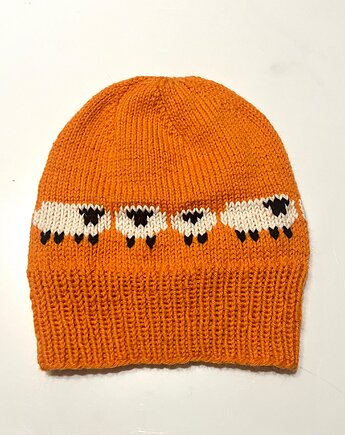 Zamówienie indywidualne czapka z merynosa w owce, Made by Jaga