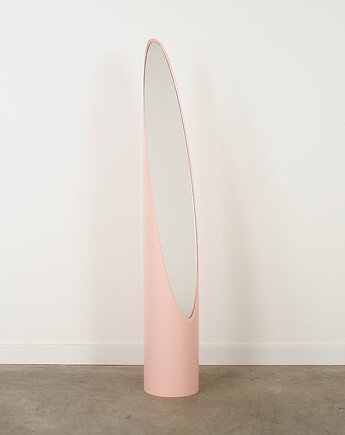 Lustro Lipstick różowe, włoski design, lata 70, projektant: Rodolfo Bonetto, Przetwory design