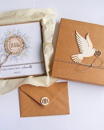 Kartka, personalizacja, pudełko, koperta : delikatna I, kaktusia