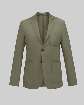 Męska marynarka genoni zielony slim fit, BORGIO