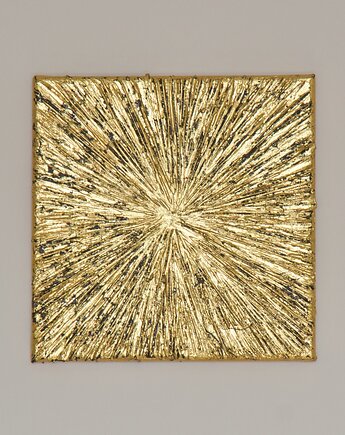 The Sun - obraz strukturalny złoty 20x20 cm, Qualia Artstudio