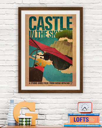Plakat Laputa - Castle in the Sky - Ghibli, minimalmill
