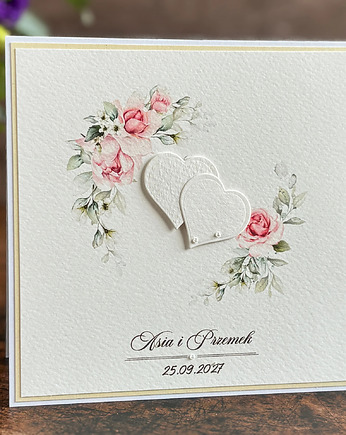 Personalizowana kartka ślubna / WEDDING CHARM, WP26c, Anna Art and Crafts