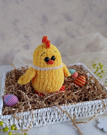 Kurczaczek pluszowy, Maskotka kurczak, Prezent dla dziecka, EcoToysByNastya