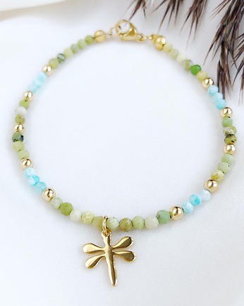 Bransoletka Little Luck Dragonfly Amazonit, Gleeme Jewellery