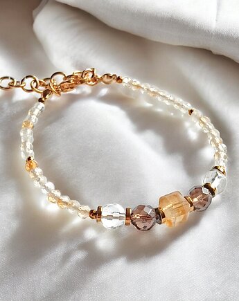 DOBROBYT - amulet - cytryn,kwarc dymny,k.górski - z zapięciem., kaktusia