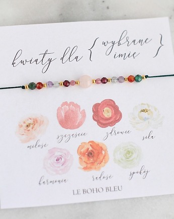 Kwiaty dla Ukochanej na Walentynki! Bransoletka z życzeniami, Le Boho Bleu