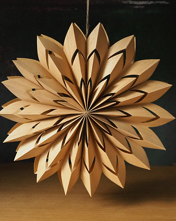 Gwiazda papierowa- imitacja drewna, 40cm, Lillys Stories