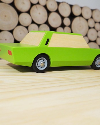 Duży Fiat - drewniany stylowy - zielony Kanciak, Bumbaki