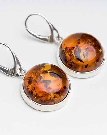 Eleganckie Kolczyki z Bursztynu Bałtyckiego Srebro 925, AmberMal