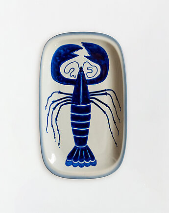 Talerz na ścianę - kobaltowy rak, EMPE artstudio