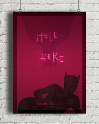 Batmna Returns - plakat fine art giclee, minimalmill