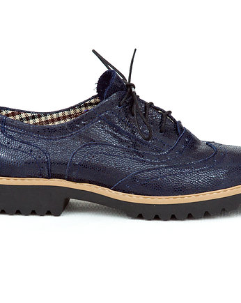 SKÓRZANE PÓŁBUTY ZAPATO 258 GRANAT ŁAPKI, Zapato