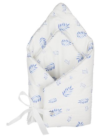 Rożek 100% organic cotton GOTS Blue leaves, YOSOY
