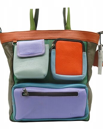 Torebka damska, duża, pojemna, kieszenie, mieści A4, skórzana, OLIVKA, Olivka Warsaw