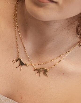 Naszyjnik "Dwa charty" złote, Złotnia