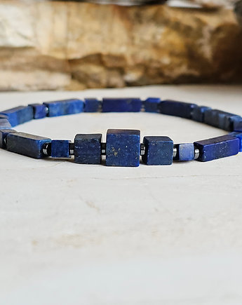 Męska minimalistyczna bransoletka / Lapis Lazuli / Hematyt, ARRTIFEX