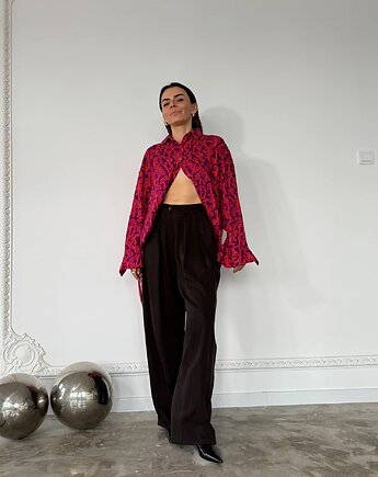 Koszula Calm oversize confident print, Patchouli