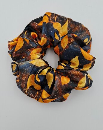 Scrunchie złote liście, ML handmade