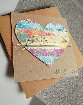 Serce z recyklinku : DLA  CIEBIE : vintage II, kaktusia