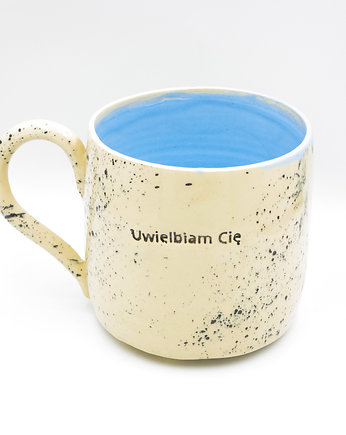 Ceramiczny Kubek 500 ml "Uwielbiam Cię", Dwa Wypały