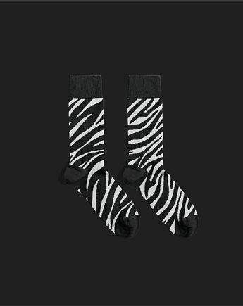 Skarpetki Geometryczne - Zebra Skin, Banana Socks